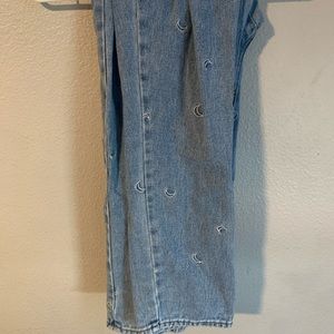 Pansun mom jean moon threaded jeans